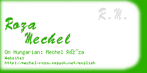 roza mechel business card